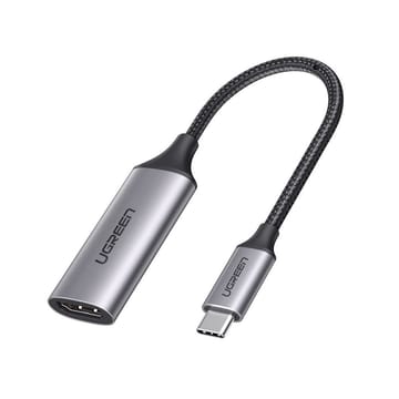 Ugreen 70444 vaizdo kabelio adapteris HDMI A tipo (standartinis) C tipo USB Pilka, Juoda