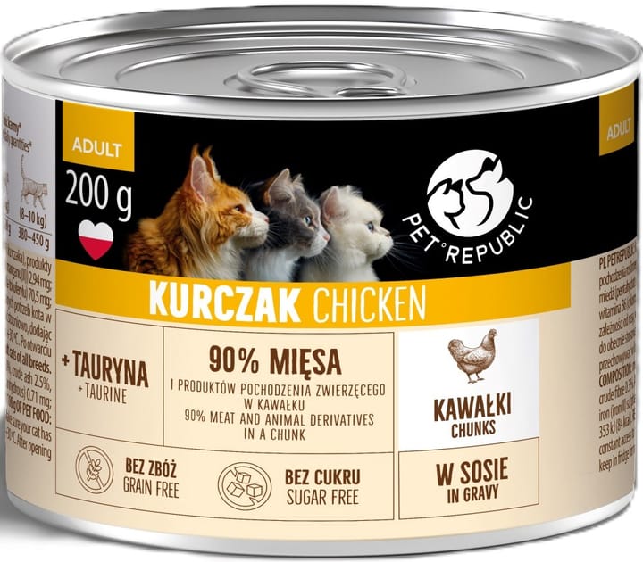 PETREPUBLIC Adult Gabaliukai su vištiena padaže box – šlapias pašaras katei – 200g