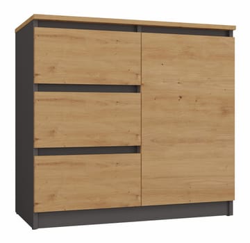Topeshop 1D3S ANT/ART BA KPL komoda