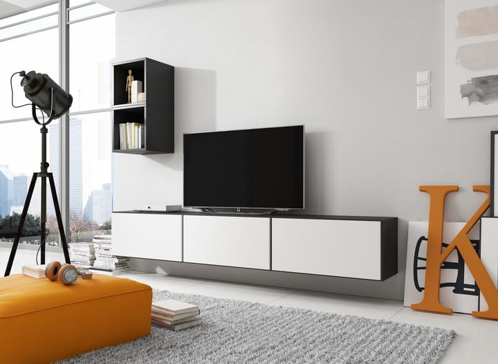 Cama ROCO7 CZ/CZ/BI svetainės sekcija Spinta daiktams ir garso / vaizdo technikai laikyti