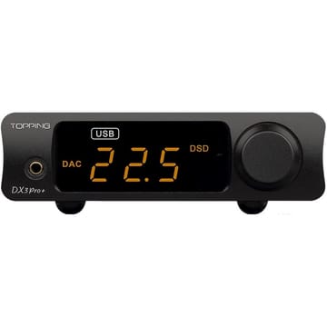 Topping DX3 Pro+ BK - USB DAC ir ausinių stiprintuvas, juodos spalvos