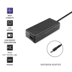 Qoltec 51516.90W Maitinimo adapteris „Dell“ 90W | 19,5 V | 4.62A | 4,5 * 3,0 + kaištis | + maitinimo laidas 3