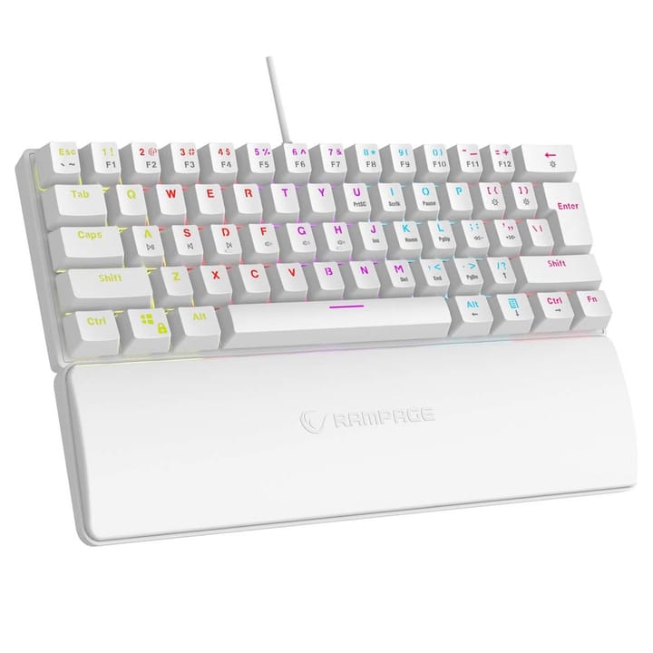 RAMPAGE mechaninė klaviatūra PLOWER K60 balta