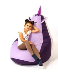 Sako krepšys pouffe Unicorn violetinė-šviesiai violetinė L 105 x 80 cm 3