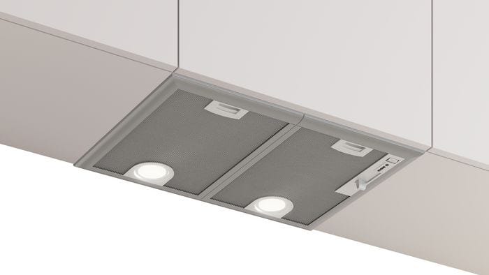 Bosch Serie 4 DHL555BM gartraukis Įmontuojama Metalinis, Sidabras 604 m³/h