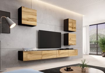 Cama VIGO 22 C/DW svetainės sekcija Spinta daiktams ir garso / vaizdo technikai laikyti