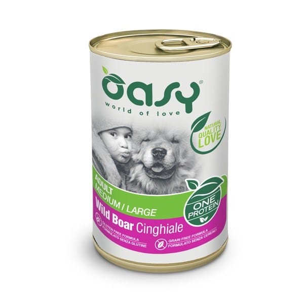 OASY One Protein Adult Medium/Large Wild Boar - drėgnas ėdalas šunims - 400g