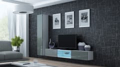 Cama VIGO 21 BI/SZ svetainės sekcija Spinta daiktams ir garso / vaizdo technikai laikyti