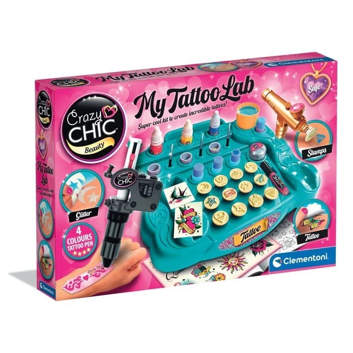 Clementoni rinkinys – Crazy Chic tatuiruočių studija