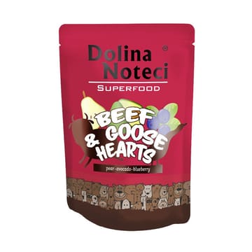 DOLINA NOTECI Superfood Beef and goose hearts - drėgnas ėdalas šunims - 300g