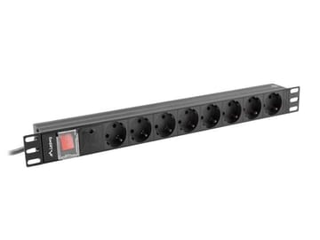LANBERG MAITINIMO JUOSTOS STOVAS PDU 19 (1U, 16A, 8X Shuko, 2 m)