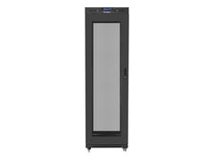 LANBERG PASTATOMA 19" RACK SPINTA 42U 600 × 1000 JUODA PERFORUOTOS DURYS LCD (FLAT PACK) V2 4