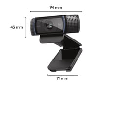 Logitech C920 Pro HD internetinė kamera 3 MP 1920 x 1080 pikseliai USB Juoda 8