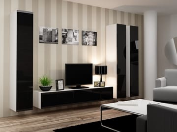 Cama VIGO 1 BI/CZ svetainės sekcija Spinta daiktams ir garso / vaizdo technikai laikyti