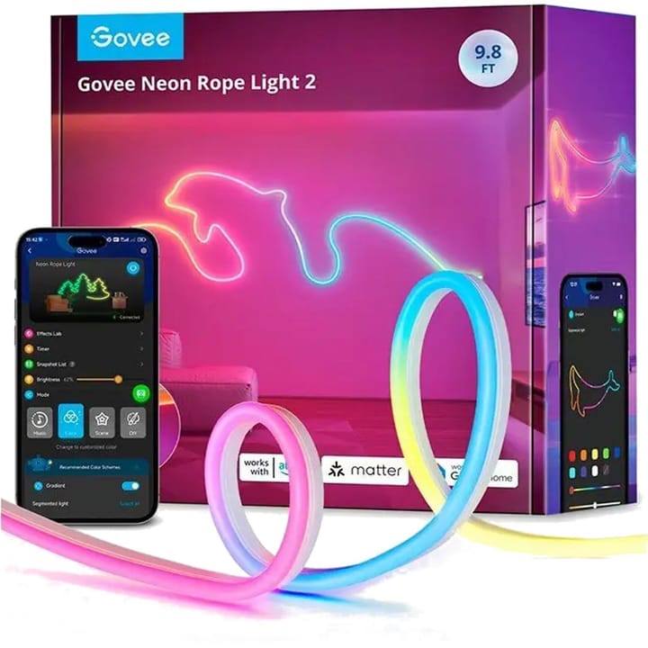 Govee LED juosta, 3 m, H61D3301, „Neon Rope Light 2“