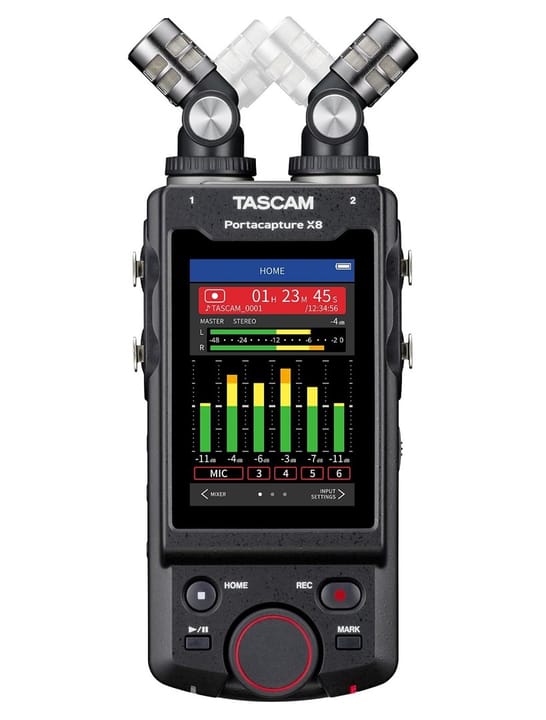 Tascam Portacapture X8 - Nešiojamasis didelės skiriamosios gebos daugiapakopis įrašymo įrenginys
