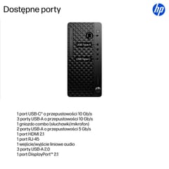 HP ProDesk 4 Tower G1i stalinis AI kompiuteris Intel Core Ultra 5 225 16 GB DDR5-SDRAM 512 GB SSD Windows 11 Pro Juodas 3