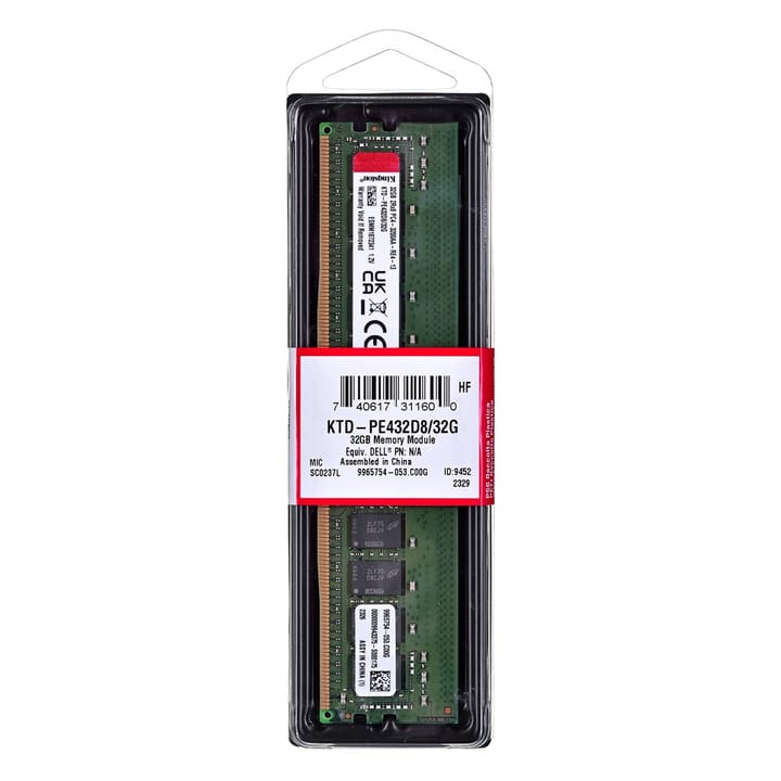 Kingston skirta atmintis Dell 32GB DDR4-3200Mhz Reg ECC x8 modulis
