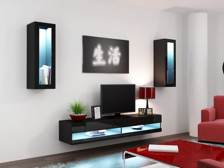 Cama VIGO NEW11CZ/CZ svetainės sekcija Spinta daiktams ir garso / vaizdo technikai laikyti