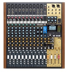 Tascam MODEL 16 garsų maišiklis 16 kanalai 20 - 30000 Hz Juoda, Auksas, Medis 6