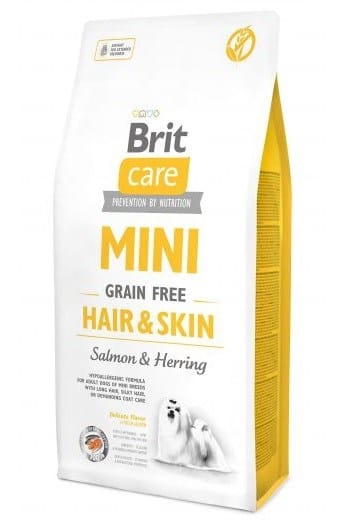 BRIT Care Mini Hair&Skin Salmon&Herring - sausas maistas šunims - 7 kg