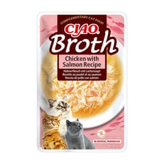 INABA Ciao Broth with chicken, salmon, tuna and scallop - skanėstas katėms - 10x40g 4