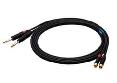 SSQ RCAJM2 SS-1428 Kabelis 2x RCA - 2x Jack Mono 6,3 mm 2 m Juoda 2