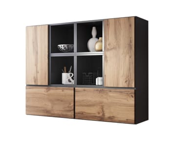 Cama ROCO19 ANTR/WO svetainės sekcija Spinta daiktams ir garso / vaizdo technikai laikyti