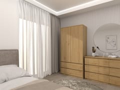 Topeshop SZAFA MALWA ART miegamojo drabužių / sieninė spinta 5 spintos 2 durys Ąžuolas Drabužinė 7