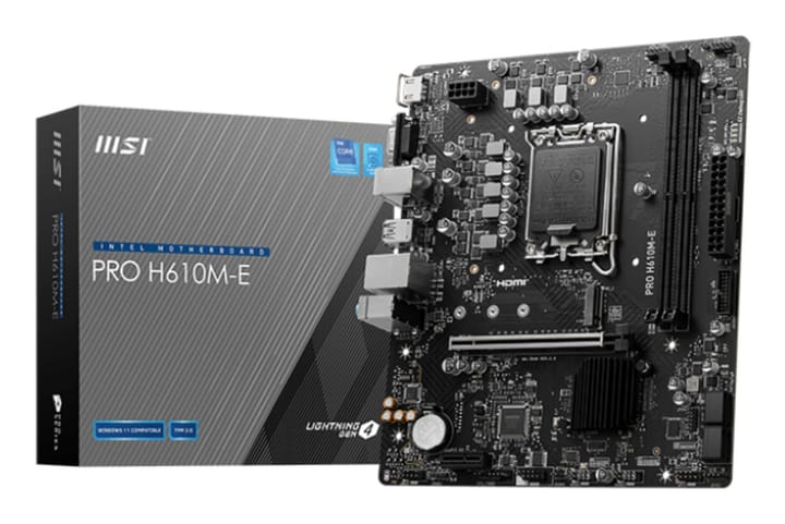 MSI PRO H610M-E pagrindinė plokštė Intel H610 LGA 1700 „micro ATX“