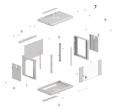 Lanberg WF03-5304-10S lentyna 4U Sieninis stovas Pilka 8