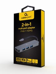 Gembird A-CM-COMBO2-01 USB tipo C 2 viename kelių prievadų adapteris (Hub + HDMI) 2