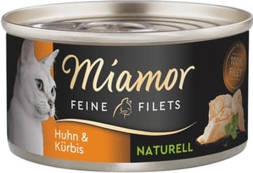 MIAMOR Feine Filets Naturell Chicken with pumpkin - šlapias kačių maistas - 80g