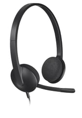 Logitech H340 USB Computer Headset Laisvų rankų įranga Vielinis Su lankeliu Biuras / skambučių centras USB A tipo Juoda 1