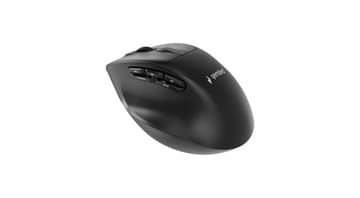 Gembird MUSW3-9B-01 Trijų režimų belaidė ergonominė pelė (2.4G + BT + USB), 2400 DPI, 9 mygtukų, juoda