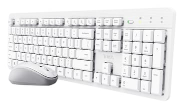 Trust Ody II Wireless US - komplektas (klaviatūra + pelė), baltas