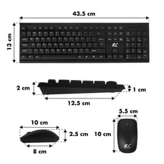 Belaidė klaviatūra ir pelė COMBO NanoRS, RS580 4