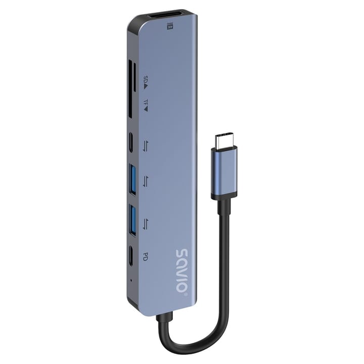 Savio AK-82 sąsajos šakotuvas C tipo USB 5000 Mbit/s Juoda