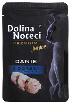 Dolina Noteci Premium Menkės ir sardinių patiekalas -  drėgnas maistas kačiukams - 85g