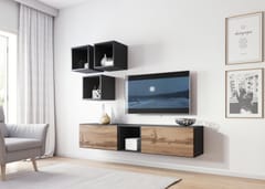 Cama ROCO8 ANTR/WO svetainės sekcija Spinta daiktams ir garso / vaizdo technikai laikyti