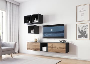 Cama ROCO8 ANTR/WO svetainės sekcija Spinta daiktams ir garso / vaizdo technikai laikyti