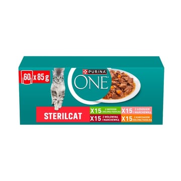PURINA One Sterilcat Box - šlapias kačių maistas - 60x85g
