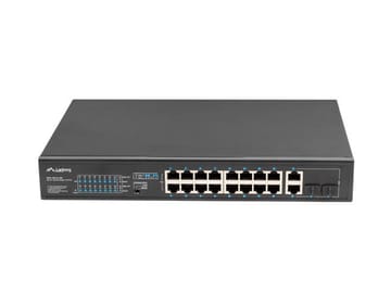 Lanberg Switch rack 19" POE+ 16x 100MB /2X COMBO  GIGABIT ETHERNET 250W