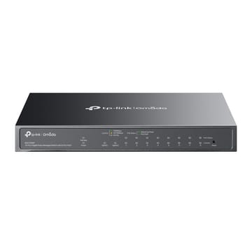TP-Link Omada ES210GMP tinklo komutatorius Valdomas Gigabit Ethernet (10/100/1000) Maitinimas per Eternetą (PoE) Juoda