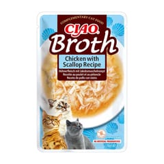 INABA Ciao Broth with chicken, salmon, tuna and scallop - skanėstas katėms - 10x40g 3