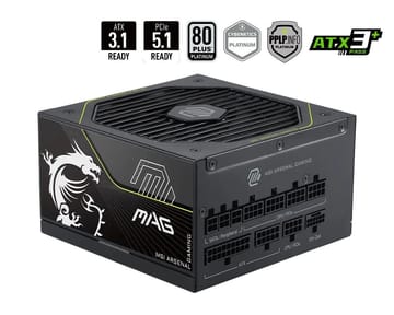 MSI MAG A1000PLS PCIE5 maitinimo blokas