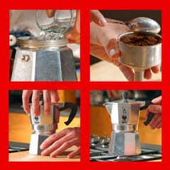 Bialetti Moka Express Mokos gaminimo indas Aliuminis, Juoda 5