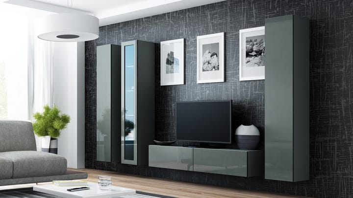 Cama VIGO 15 SZ/SZ svetainės sekcija Spinta daiktams ir garso / vaizdo technikai laikyti