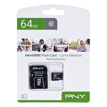 PNY Performance Plus 64 GB MicroSDXC Klasės 10