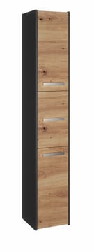 Topeshop S33 ANTRACYT/ARTISAN vonios kambario spintelė Ąžuolas